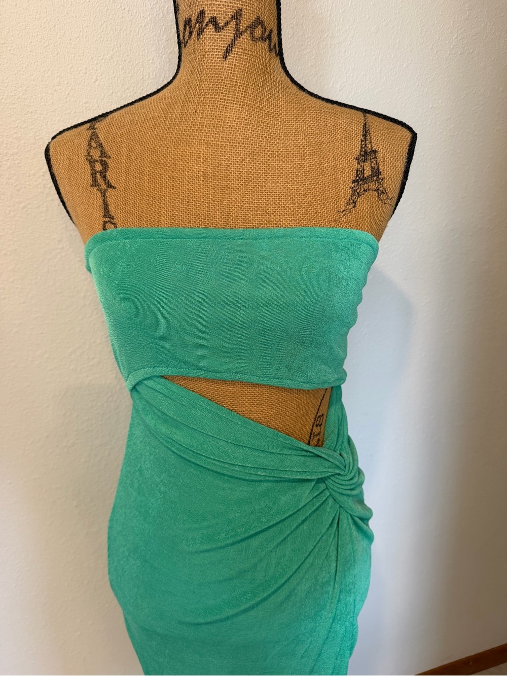 Hello Molly Strapless Twist Cutout Midi Dress - Picture 4 of 12